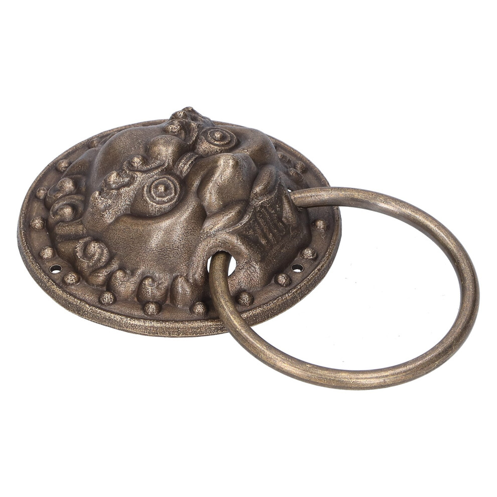 Elegant Brass Lion Head Door Knocker - Durable And Rust-Resistant 4641340780335