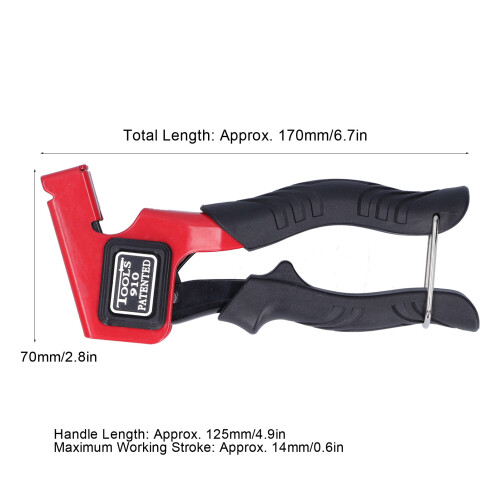 High Efficiency Rivet Tool: Ergonomic Design Portable 0.6in Max Stroke 1