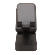 Telefonständer Bluetooth-Lautsprecher Rutschfest HD Stereo Handyhalter Wireless Lautsprecher für Tablets Schwarz