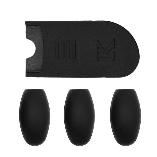 Saxophone Thumb Rest Cushion & Riser Pads Set, Silicone Gel, Black 1