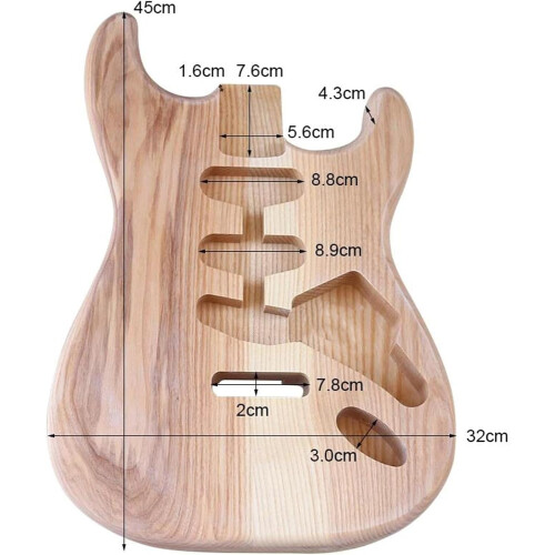 Electric Guitar Body DIY Kit - 2 Piece Wood Combination for Customization, Compatible with Various Models, Solid Build 1