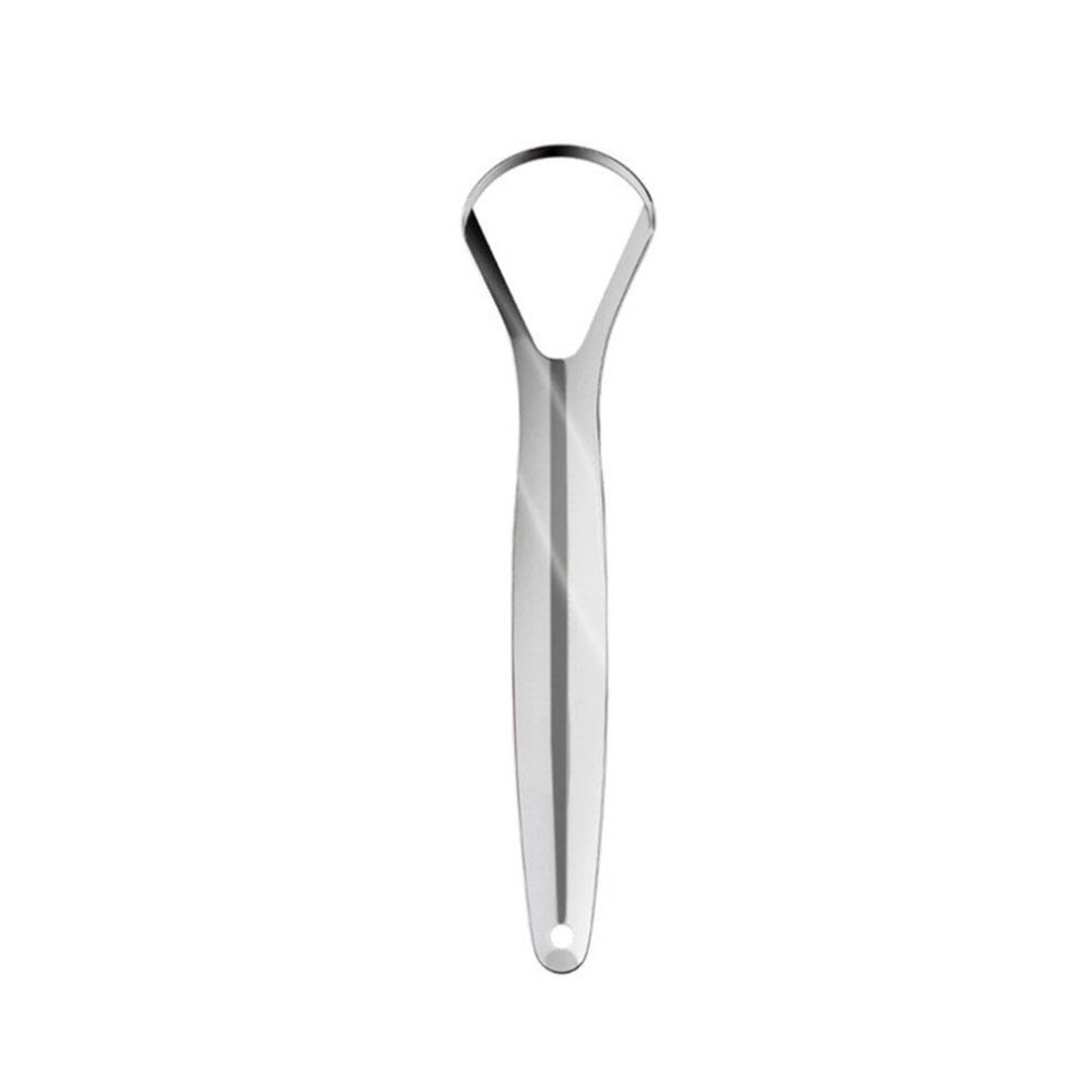 Stainless Steel Tongue Scraper Metal Cleaner with Brush Reusable Eco-Friendly Oral Care Tool Q3X7