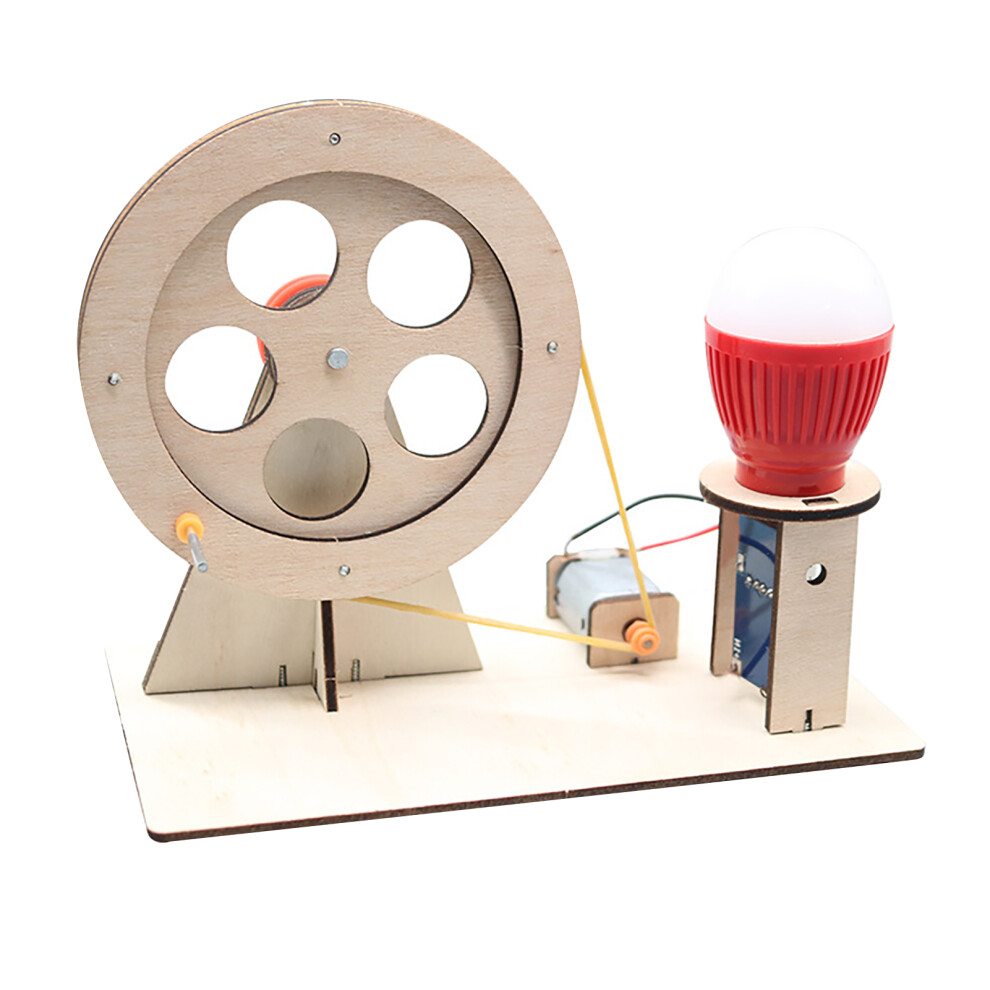 Hand Cranked Generator Power Set Wooden DIY Manual