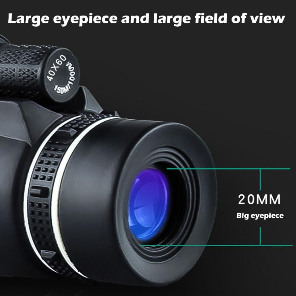 Hd 40X60 Monocular With Smartphone Holder & Tripod Waterproof 5071340783187