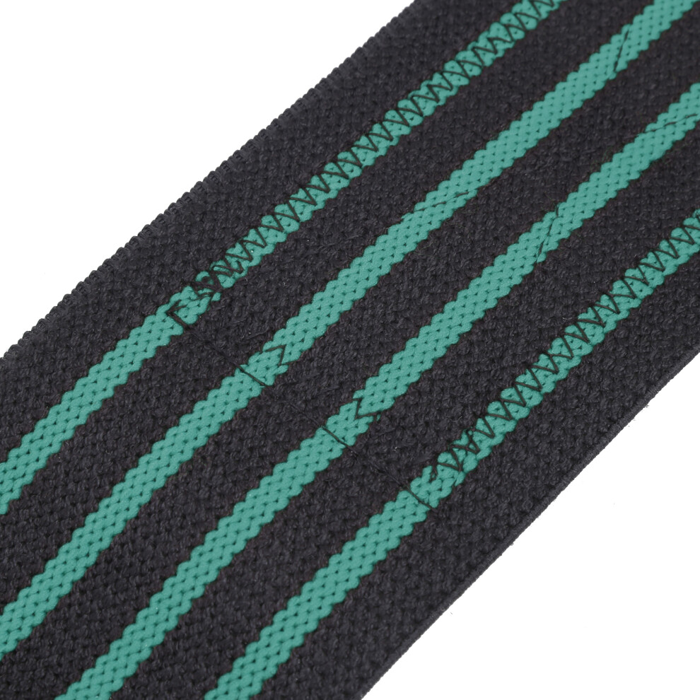 Green/Black Pair Fitness Weight Lifting Wrist Wraps, Compression Support
