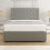 (Silver, Double 4ft6") Nova Divan Bed with Mattress 26in Headboard 2 Storage Drawers 3