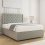 (Silver, Double 4ft6") Nova Divan Bed with Mattress 26in Headboard 2 Storage Drawers 5