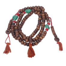 108 Perlen aus Yak-Knochen dunkle buddhistische Gebetsperlen 41cm