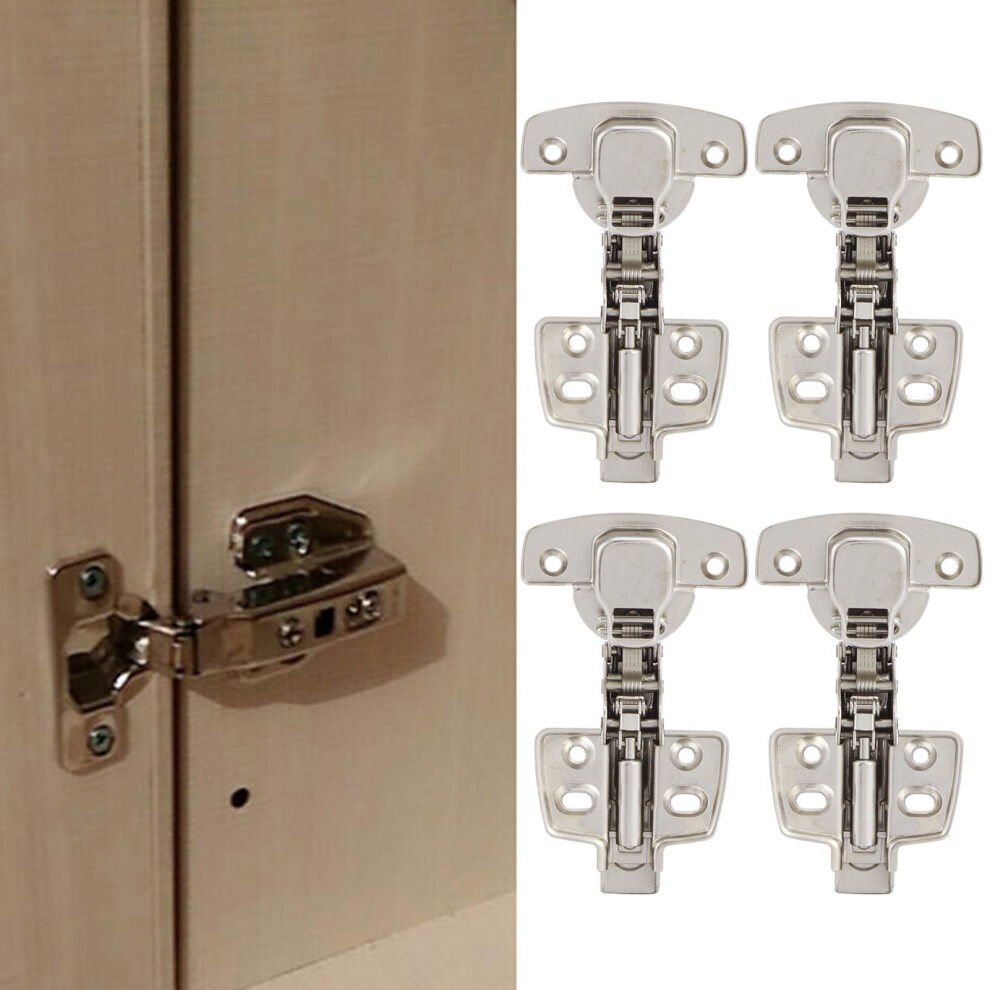 4 Sets Of Cabinet Hinges With Damping Buffer Steel 11.3 X 7.2 X 3.6Cm 4371340788412