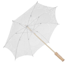 Spitzen-Regenschirm Parasol Hochzeits-Foto-Requisite 44x50cm Weiß