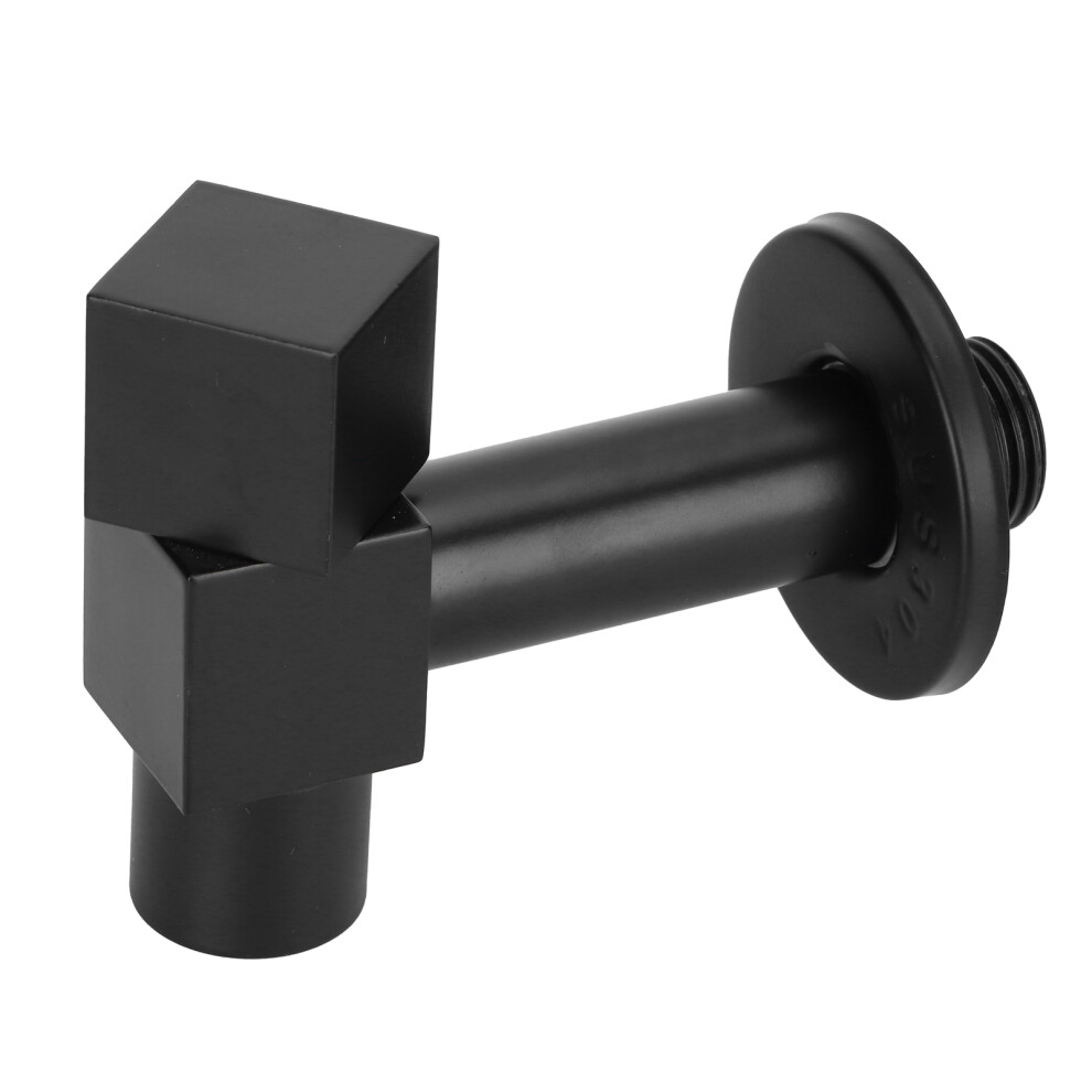 G1/2 Black Sink Faucet 2.5X7cm Copper Gravity Cast Single Cold Water 7661340789142