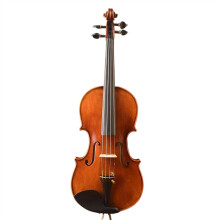 4/4 Violin Beginner Set with Bow, Case, Hand Painted Finish, Full-Size, Student-Friendly Design