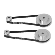 Timing Riemenscheiben-Set, 20 Zähne / 60 Zähne, Aluminium Synchronrades mit 280 mm Länge, 6 mm Breite, Zahnriemen für 3D-Drucker, Bohrung 5