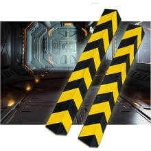 Garage Pillar Protection L-Shaped Rubber Corner Protector 4 Inch Black and Yellow Parking Stopper for Car Guardrail Posts