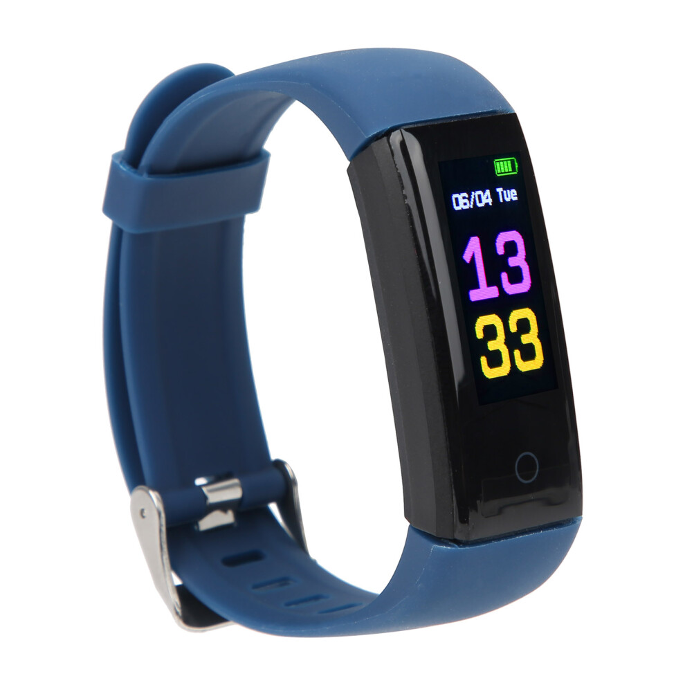 Pedometer Smart Bracelet Watch Fitness Tracker Sports Usb Charging Blue 7901340796352