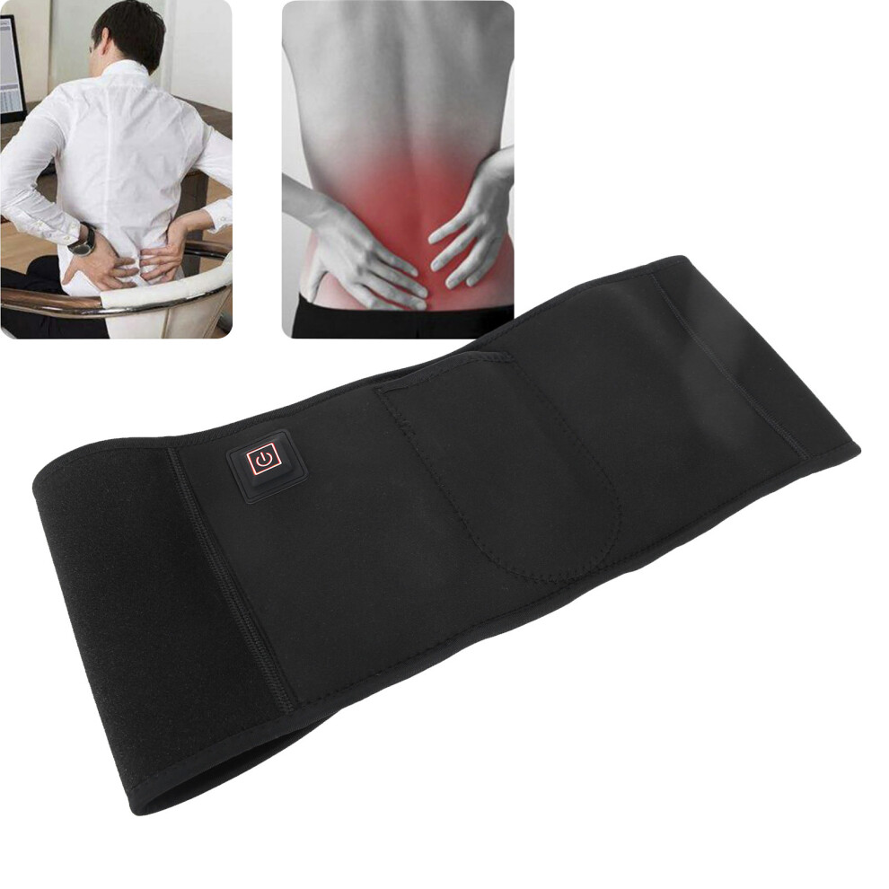 USB Electric Vibration Massage Belt, Adjustable Waist Slimmer, 110x17cm Black-image-OPC-PJM5VH2-NEW