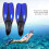 TUO Professional Diving Fins Durable PP & TPR Long 7