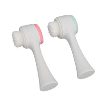 2 piezas de cepillo limpiador facial de fibra de silicona de doble cara