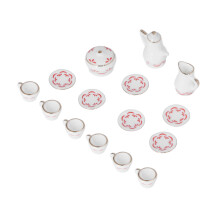 Juego de tazas de té de cerámica para casa de muñecas a escala 1:12 - Porcelana