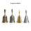Multifunctional Floral Pattern Hand Bell 11cm Bronze or Silver 5