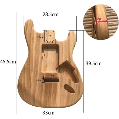Professional ST E Guitar Body Maple Compatible Accessories for Electric Guitars Customizable Size and Style 1