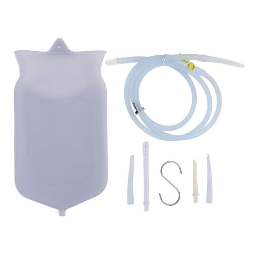 2-L Silikon-Klistier-Beutel-Set mit gelbem Griff 1