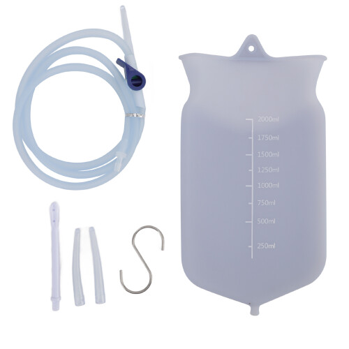 Silikon-Klistier-Beutel-Set 2 L mit Skala, tragbar 1