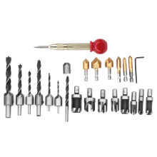 8pcs Wood Plug Cutter Drill Set with Automatic Center Punch Included