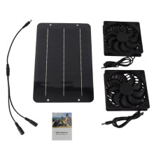 Solar Fan for Outdoor Use - Dual Solar-Powered Ventilator for Chicken Coop, Lightweight Exhaust System for Camping and Picnic