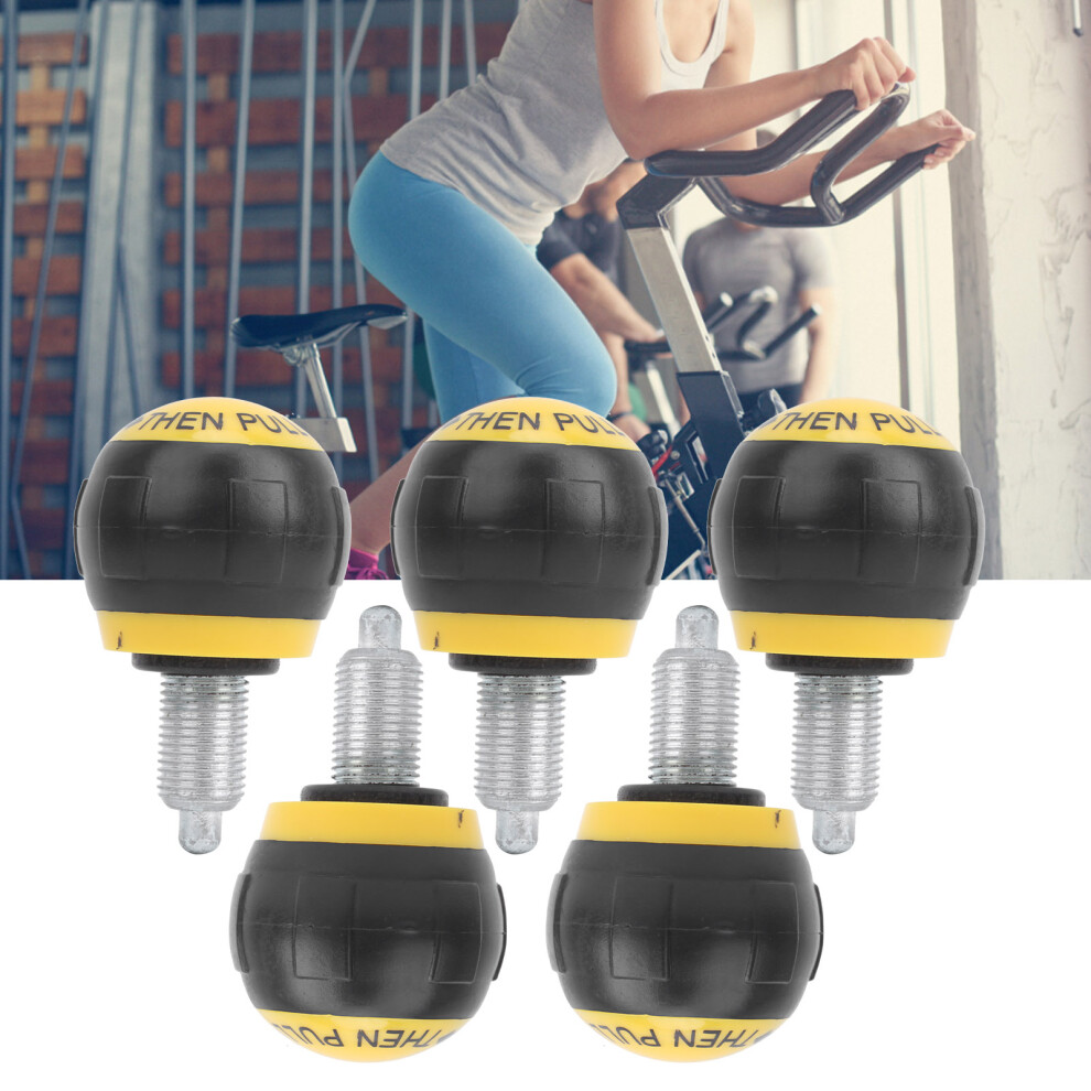 High-Quality M16 Fitness Pop Pin Knobs 50X45mm Black & Yellow Set Of 5 7891340809216