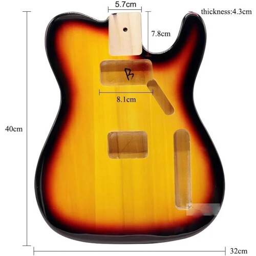 Professional Electric Guitar Body, High-Performance Solid Wood Construction, Compatible with Various Guitar Models 1