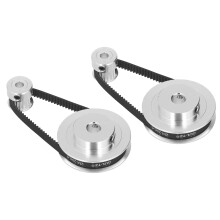 Polea sincronizadora de aleación de aluminio GT2 60 dientes 8 mm y 20 dientes 5 mm, correa de 200 mm