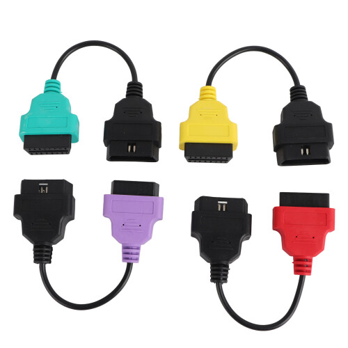 4pcs OBD2 Adapter Cables Set for Fiat ECU Diagnosis, MultiECUScan Compatible 1