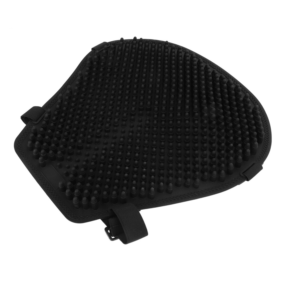 Motorcycle Gel Seat Cushion Silicone Shock Absorption Ventilation Black 7901340812205