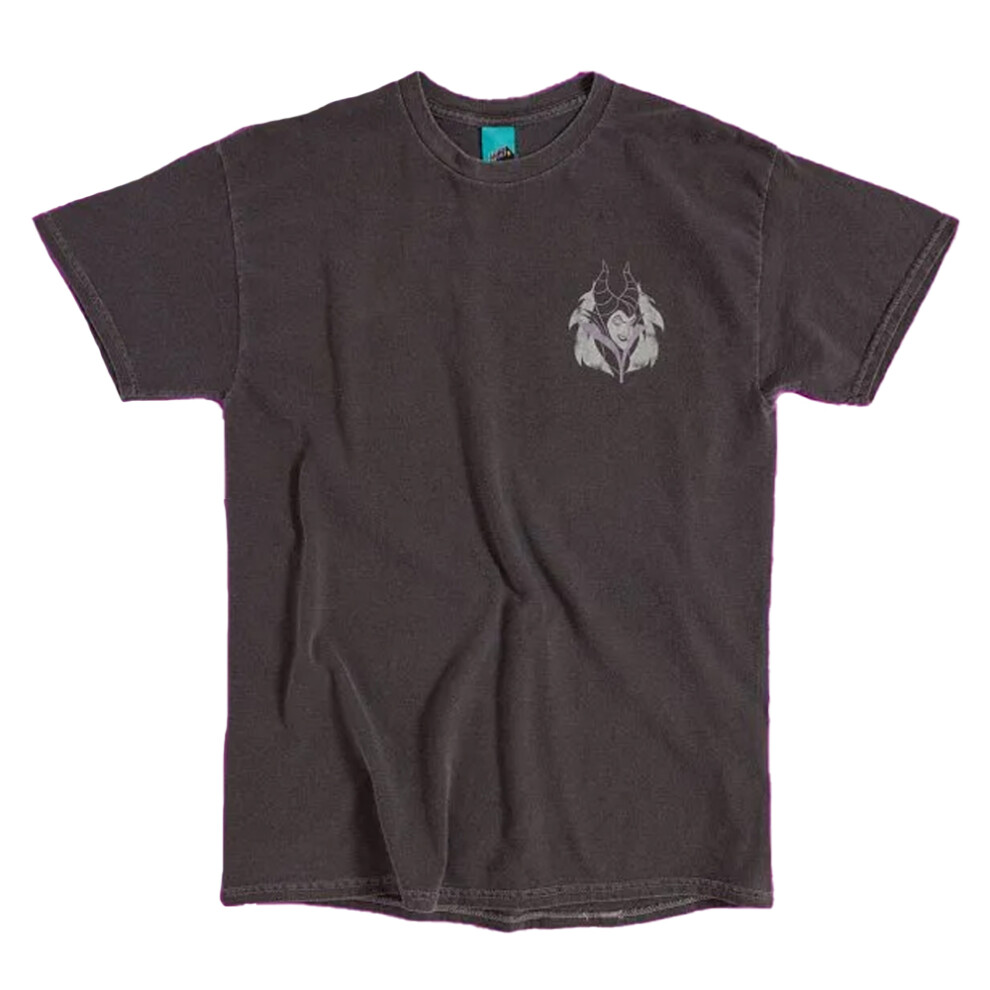 (M, Charcoal) Sleeping Beauty Womens/Ladies Mistress Of All Evil Maleficent Vintage Wash T-Shirt-image-OPC-PJM69XR-NEW