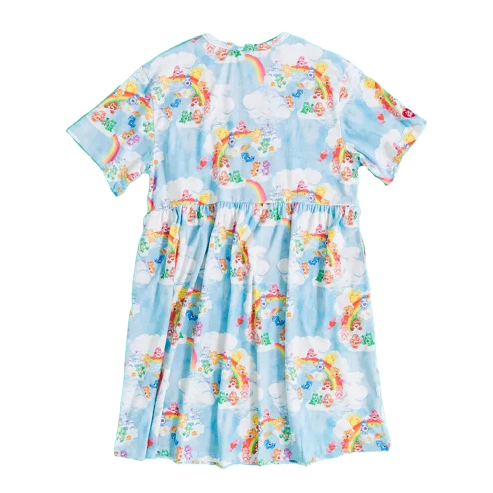 (S, Blue) Care Bears Womens/Ladies Cloud Smock Dress