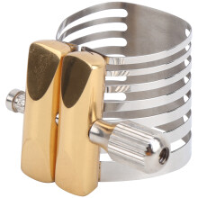 Sax Metal Ligature Clip Clamp for Tenor Flute Silver/Gold