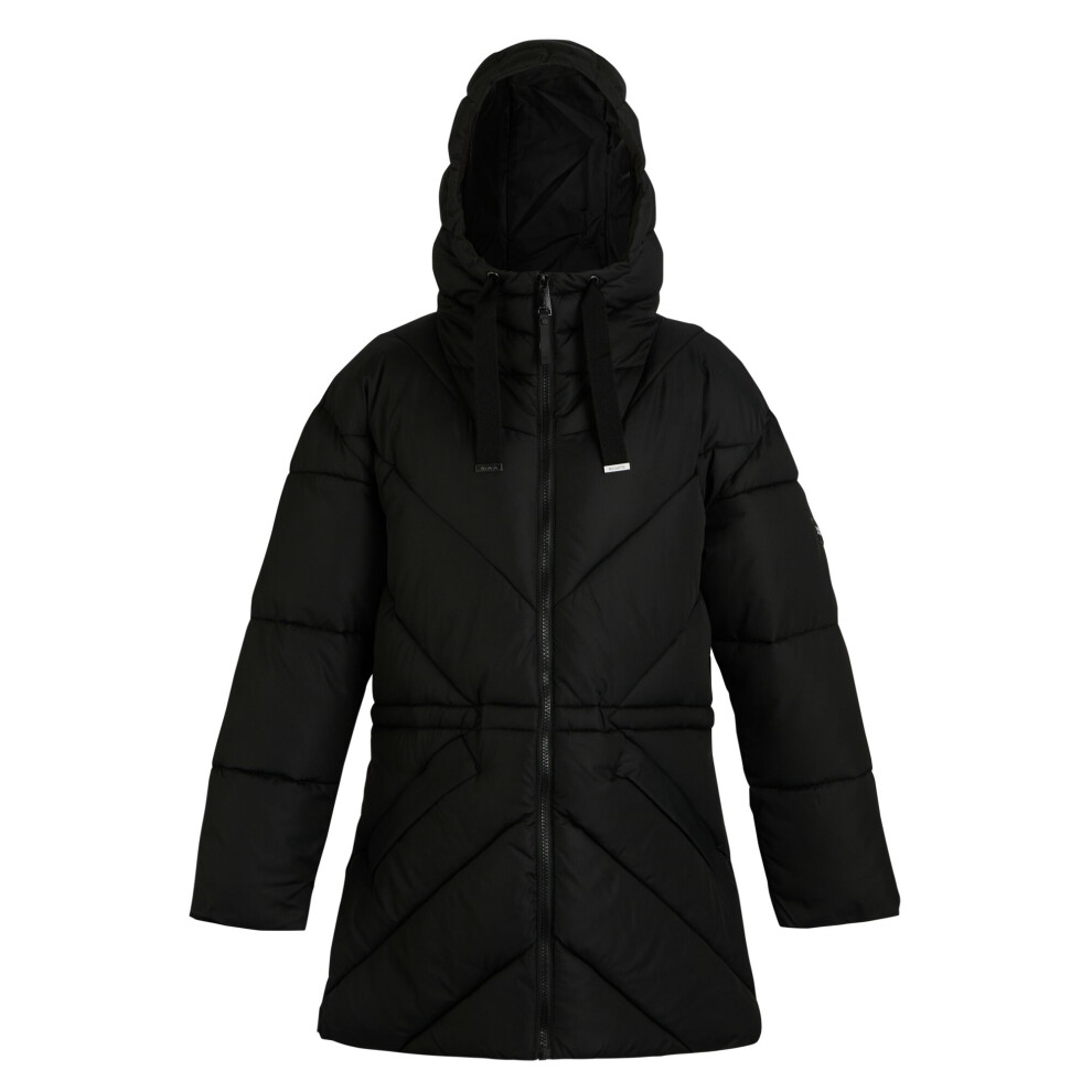 (14 UK, Black) Regatta Womens/Ladies Rusey Quilted Padded Jacket