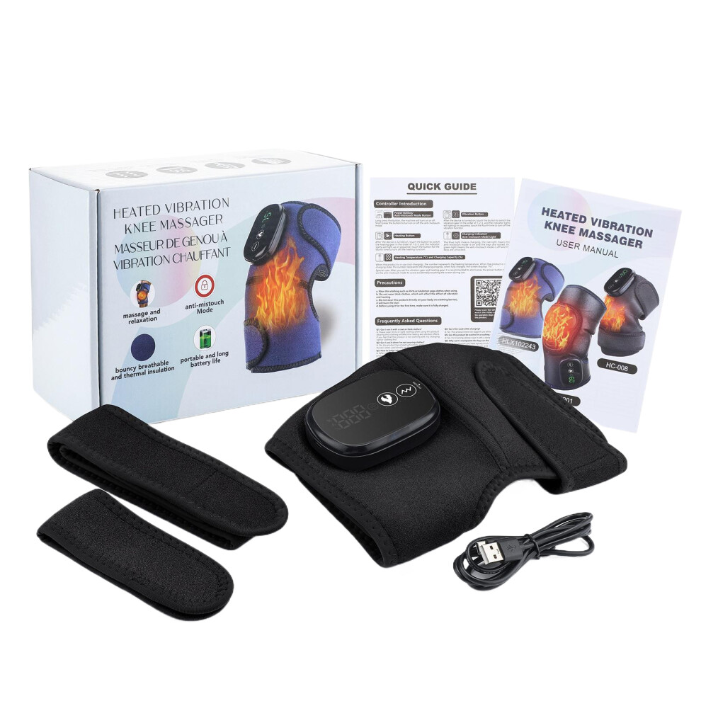 Black (Black) Flexible Adjustment Of Massage Intensity And Heat For Knee Pain Relief