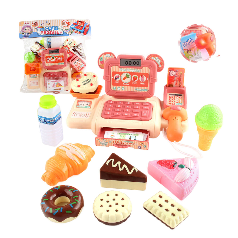 (type2) Colorful Lights And Realistic Sound Effects Cash Register Toy More