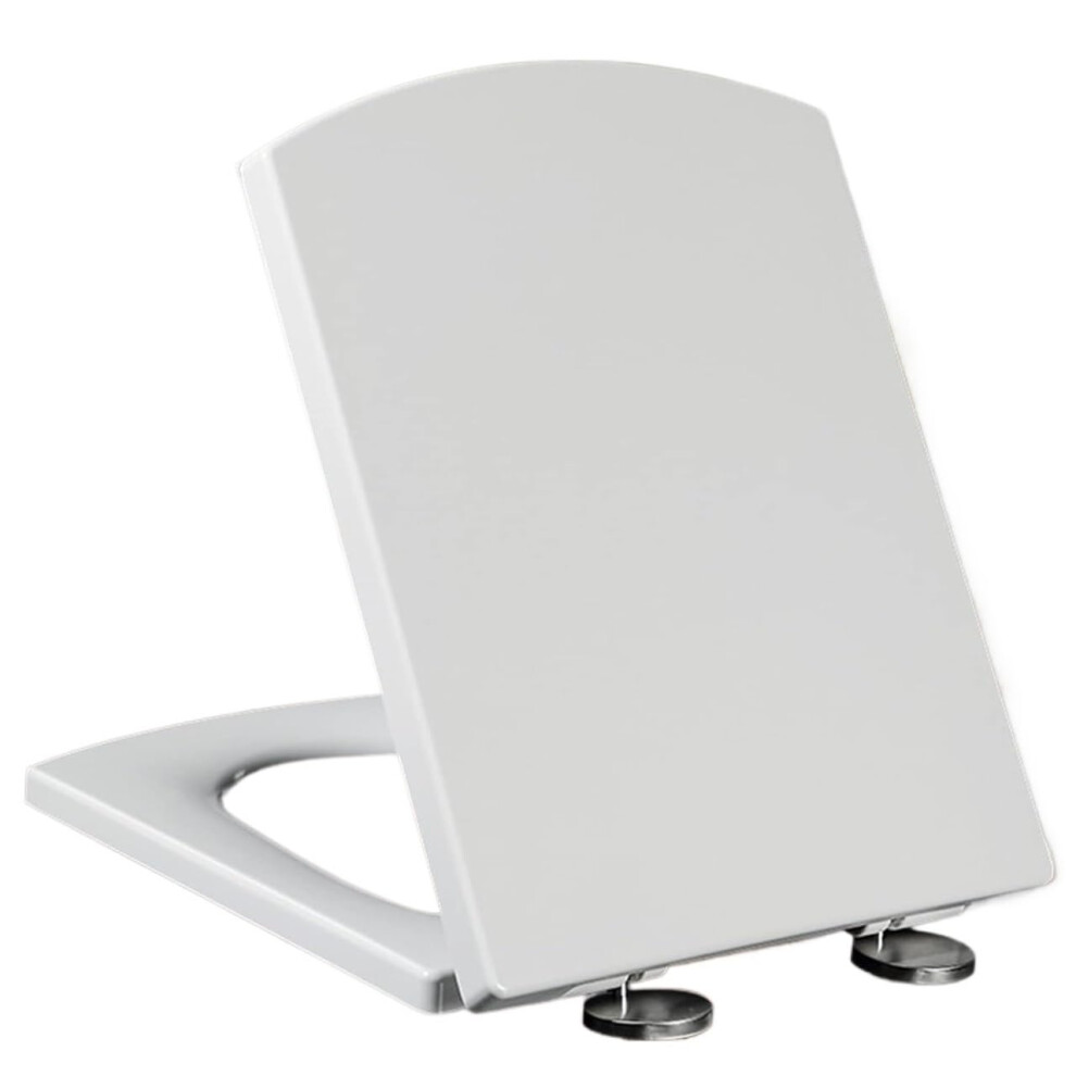 Toilet Seat With Soft-Close Mechanism, Quick Release, Adjustable Hinges, 39.5-46.5X34.5 Cm, Sturdy Lid, Easy Top Attachment 6947110117973