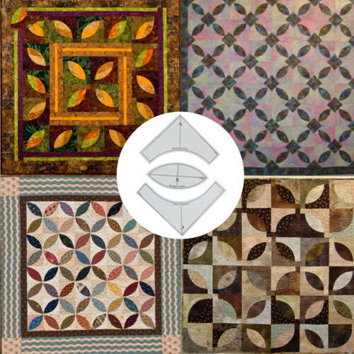 Quilting Stencils Handmade Sewing Pattern Transparent Patchwork Embroidery Tool 2/3 Piece Set for Crafts 2