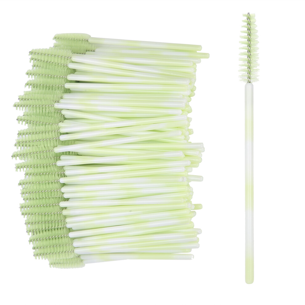 200pcs Disposable Portable Lash Brush Green for Travel & Makeup
