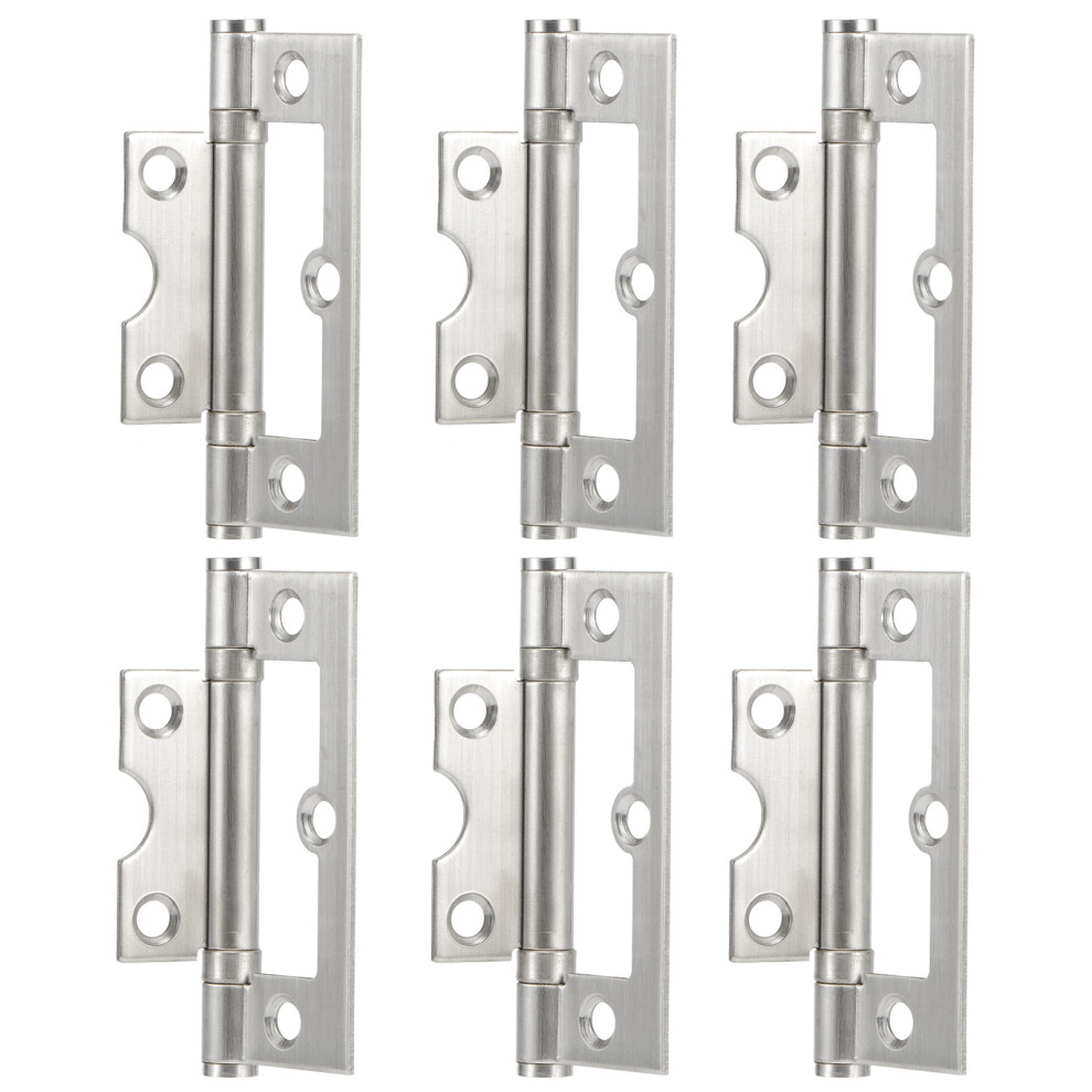 6Pcs 360 Rotating Stainless Steel Door Hinges - Rustproof & Durable 4991340826466