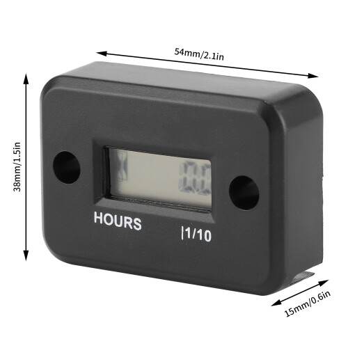Shockproof Hour Meter Tracks Engine Maintenance Up to 9999.9 Hrs 2