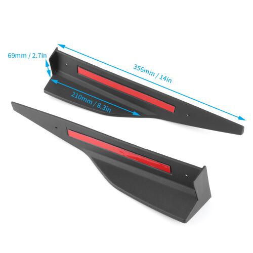 Black Side Skirts for Ford Mustang Roush 2015+ ABS Splitter Winglet 2