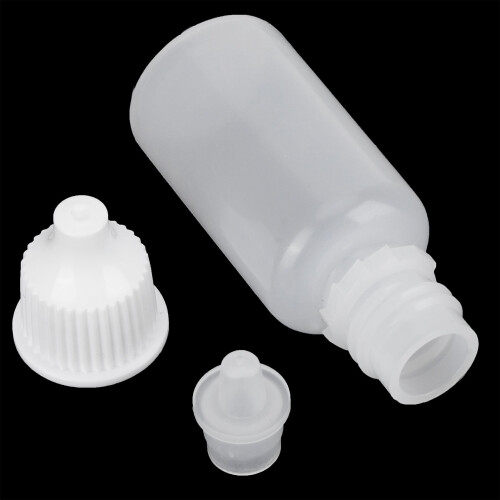 Squeezable 10ml Eye Drop Containers - 50Pcs in White Reusable 2