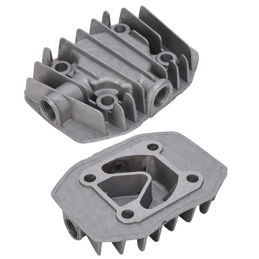 2Pcs Air Compressor Cylinder Head Small 2.5/3P Aluminum Cooling Parts 48mm x 62mm