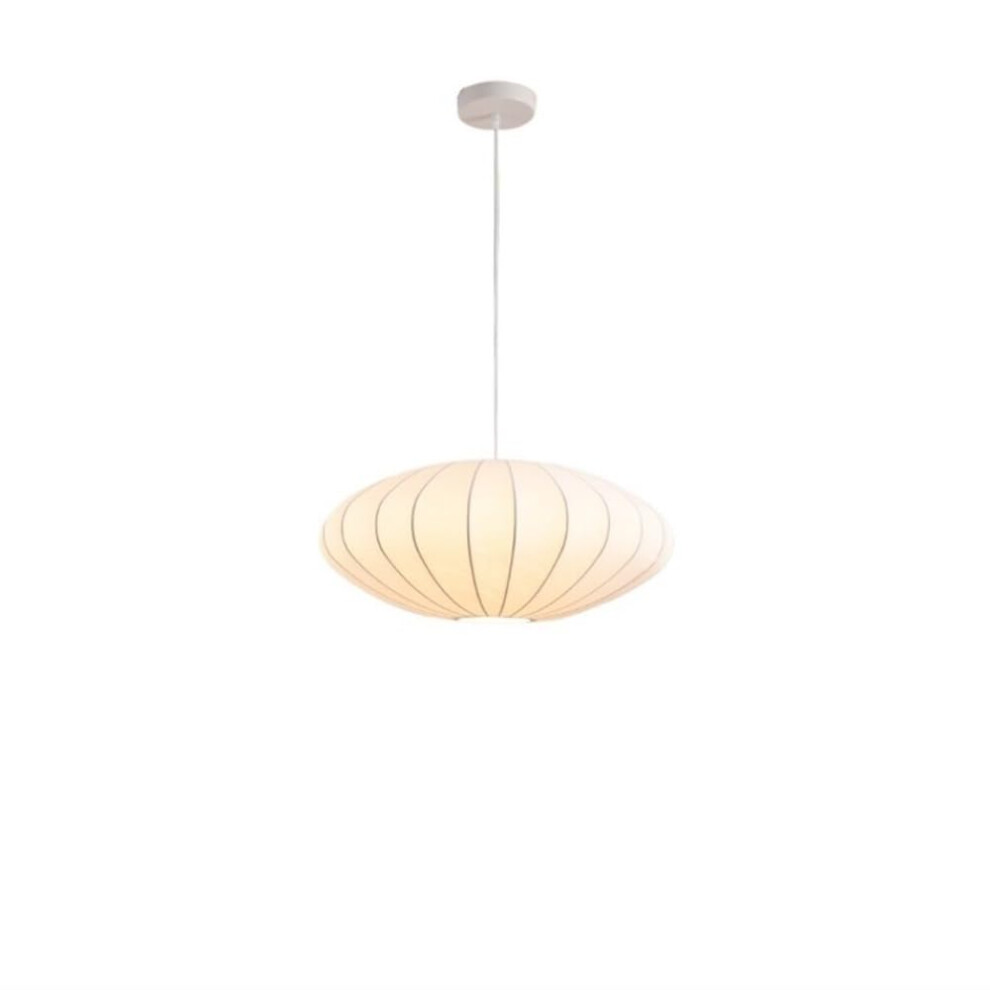 Modern Pendant Light 60x60cm, Minimalist White Fabric Lantern Ceiling Light for Dining Room, Kitchen Island, Living Room-image-OPC-PJM6SB2-NEW