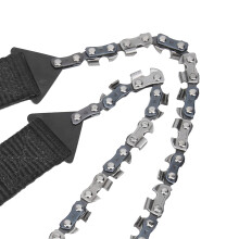 Black Pocket Hand Chain Saw - 65 Manganese Steel for Easy Cutting